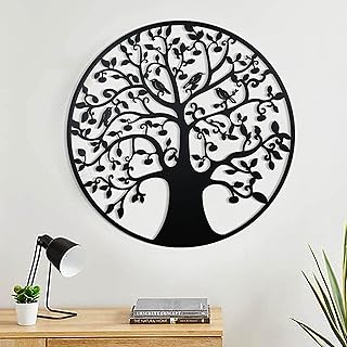 Remenna Metal Wall Art-Tree of Life Wall Decor 23inch Family Tree Metal Wall Hanging Bedroom Living Room Decor Outdoor Decoration