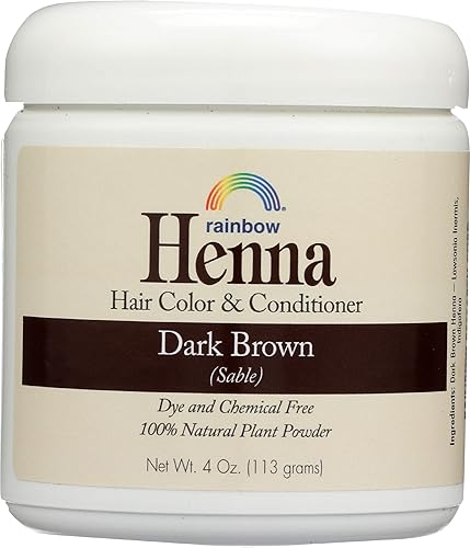 Henna Rainbow Research para teñir el cabello, de color negro, HEN40003, 4 onza, 1, 1