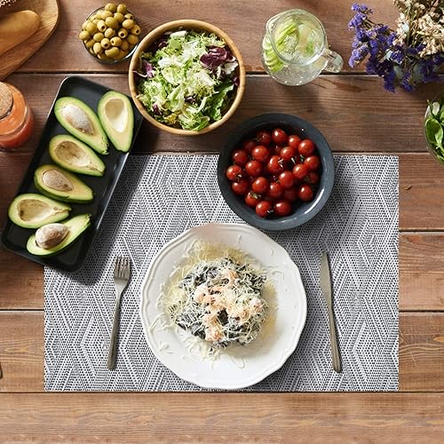 Miniatura 5 de Aofmee Juego de 6 manteles individuales resistentes al calor, manteles individuales lavables y duraderos de PVC, manteles individuales de plástico