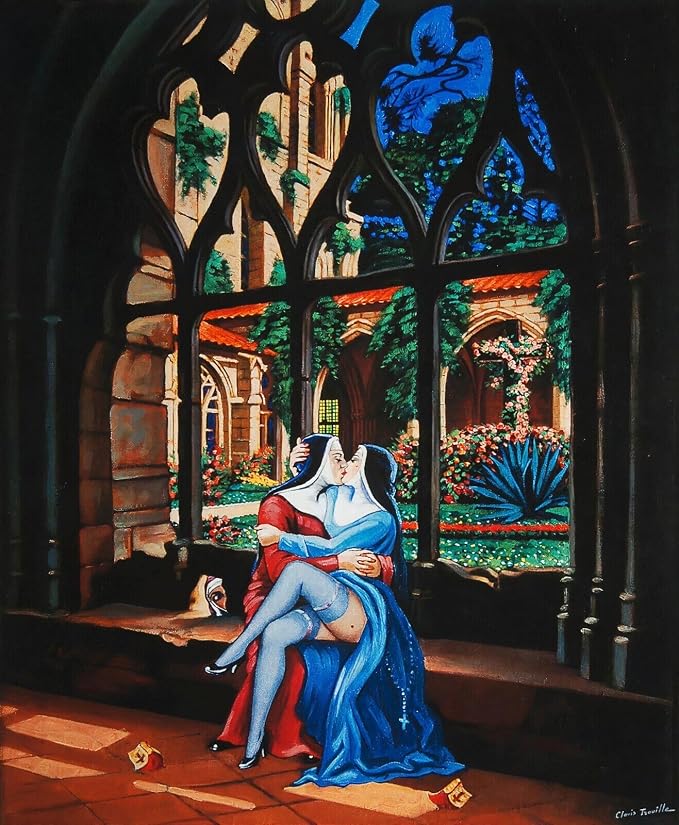 Clovis Trouille : Monastic Dream : Archival Art Print
