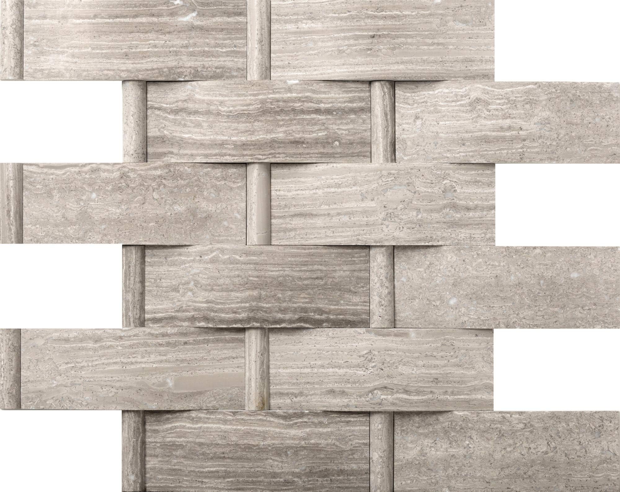 Emser Tile M05METRGR1212MLT Metro Lattice Mo/1212 Ceramic Tiles, Gray