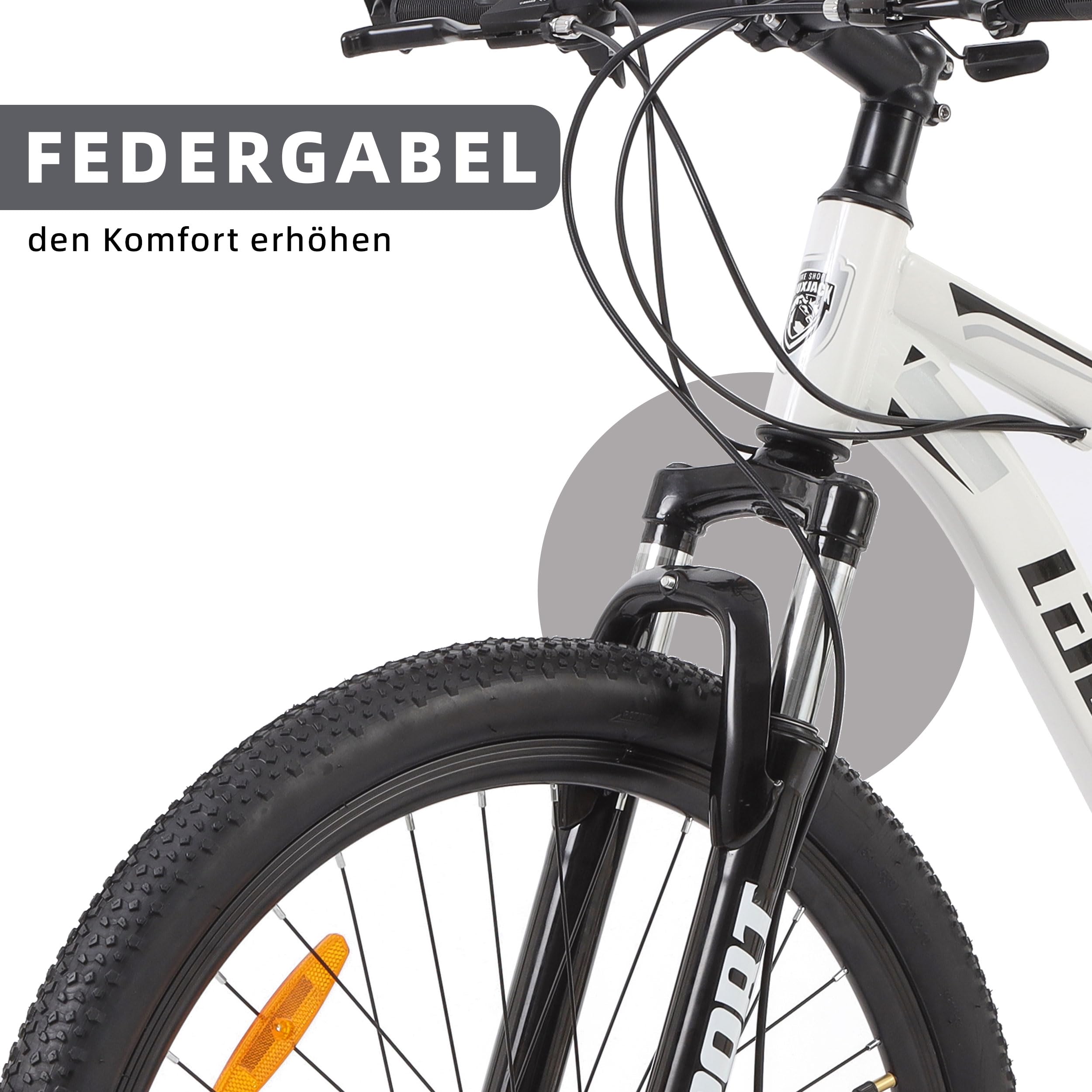 STAPERFO Bicicleta de montaña de 26 pulgadas Hardtail – MTB con 21 marchas y frenos de disco, horquilla de suspensión, bicicleta para hombre y mujer a partir de 160 cm – Bicicleta de ciudad y terreno