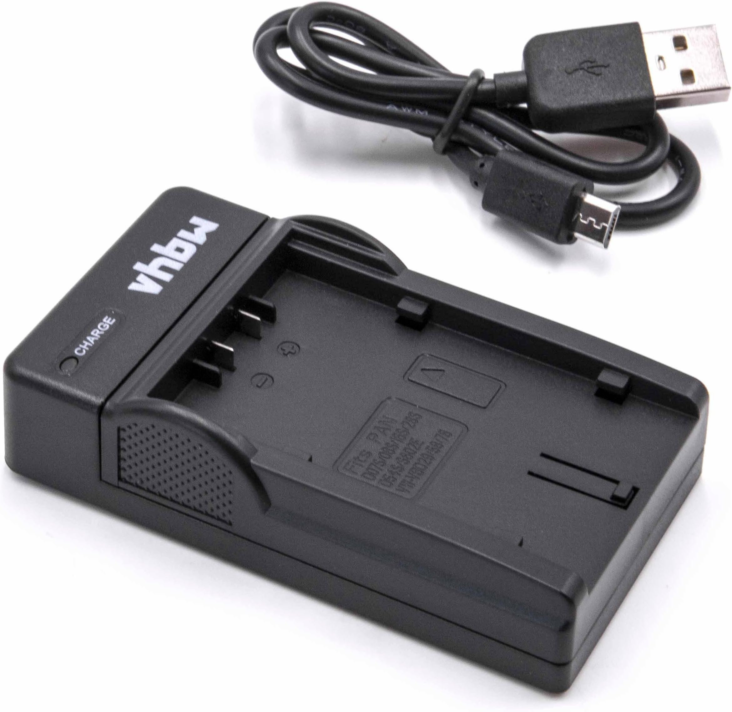 vhbw USB Battery Charger compatible with Panasonic NV-DS30EG, NV-DS33, NV-DS35, NV-DS37, NV-DS38, NV-DS50A, NV-DS55, NV-DS60, NV-DS65