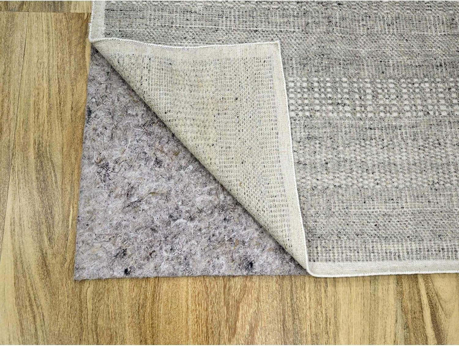 Hand Knotted Wool Oriental Rug, Gray, Distressed Grass Design with Exposed Warps, 6x9