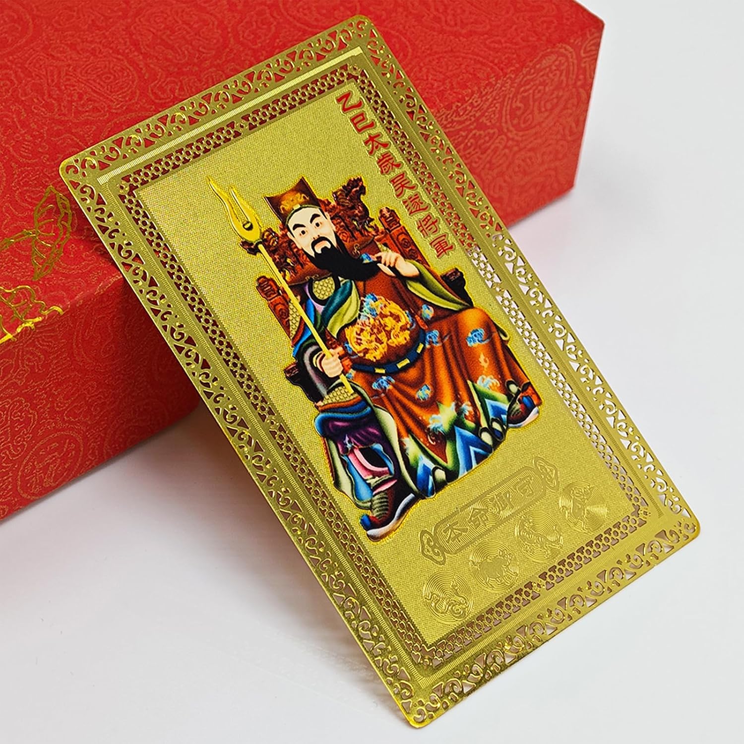 Fengshui Tai Sui Amulet Gold Card for Good Luck Wealth Harmony Fengshui Decor W5574