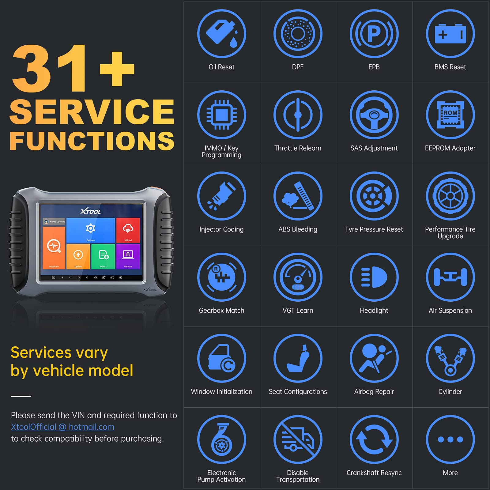 XTOOL X100 PAD3 Professional Car Key Programming Tool [ with KC100 Key