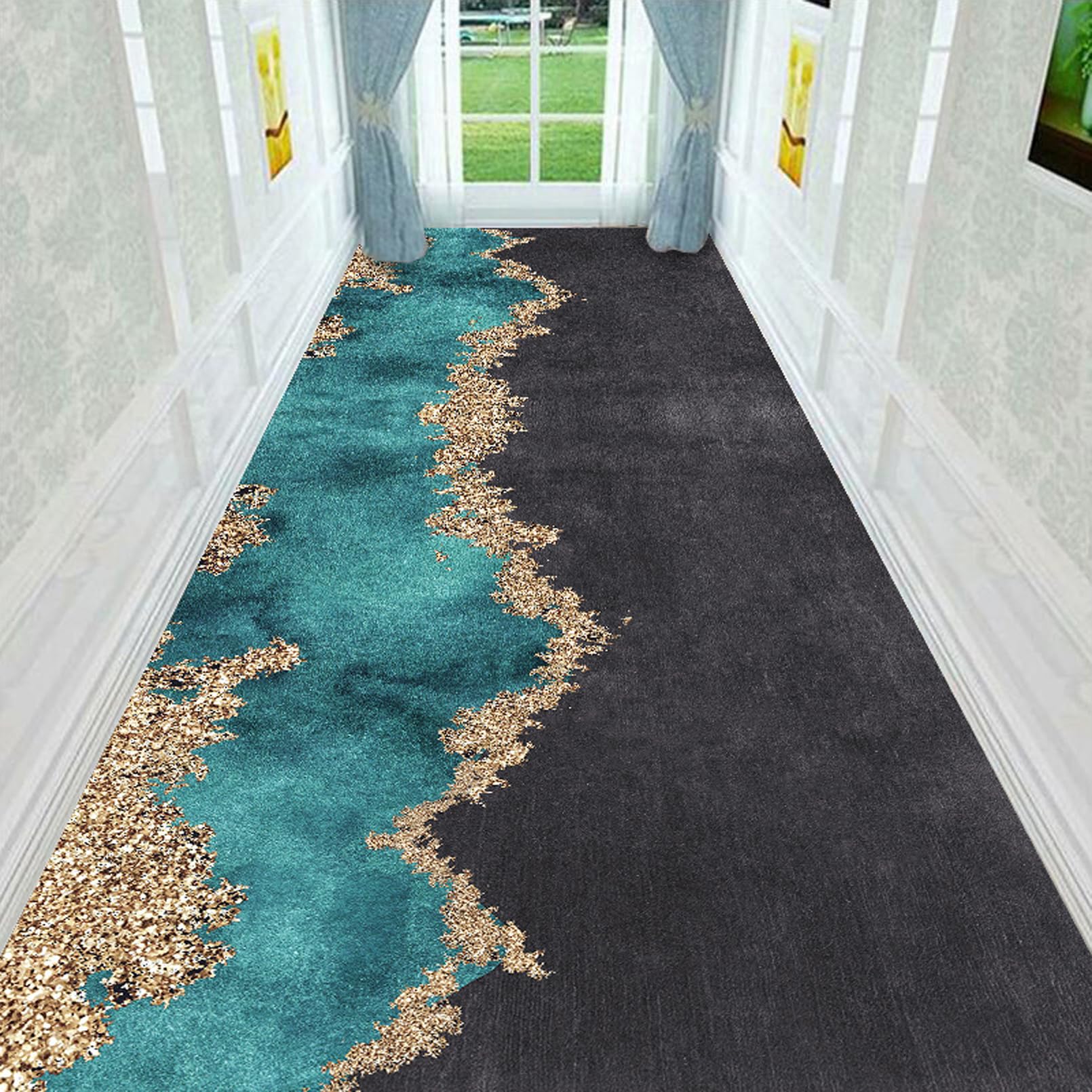 Tapis de couloir AZMANI lavable 1.4m x 2m tapis rectangulaire épais pour entrée
