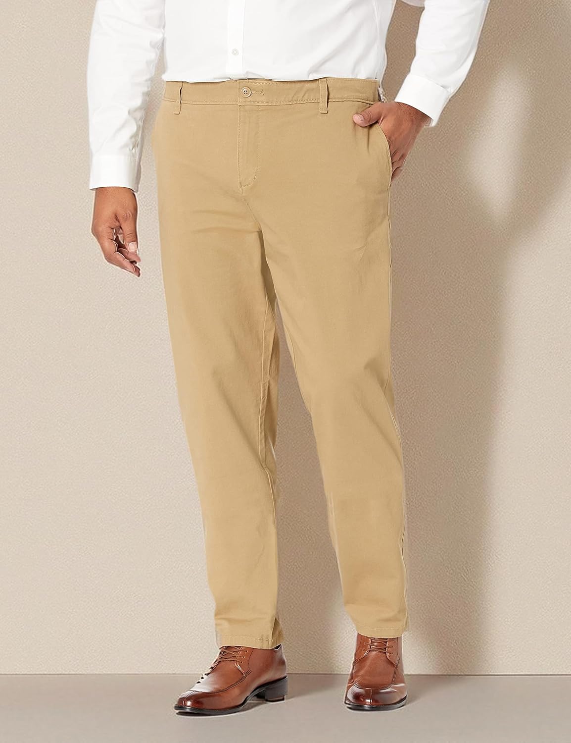 Dockers Straight Fit Ultimate Chino with Smart 360 Flex (Regular and Big & Tall) Big & Tall 46W x 32L New British Khaki - Tapered image 6 of 7 B07PZY2Y67