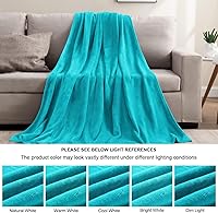 Vista 470 de BEDELITE Fleece Blanket White Throw Blanket for Couch & Bed, Luxury Plush Cozy Fuzzy Blanket 50" x 60", Super Soft Warm Lightweight Throw Blanket