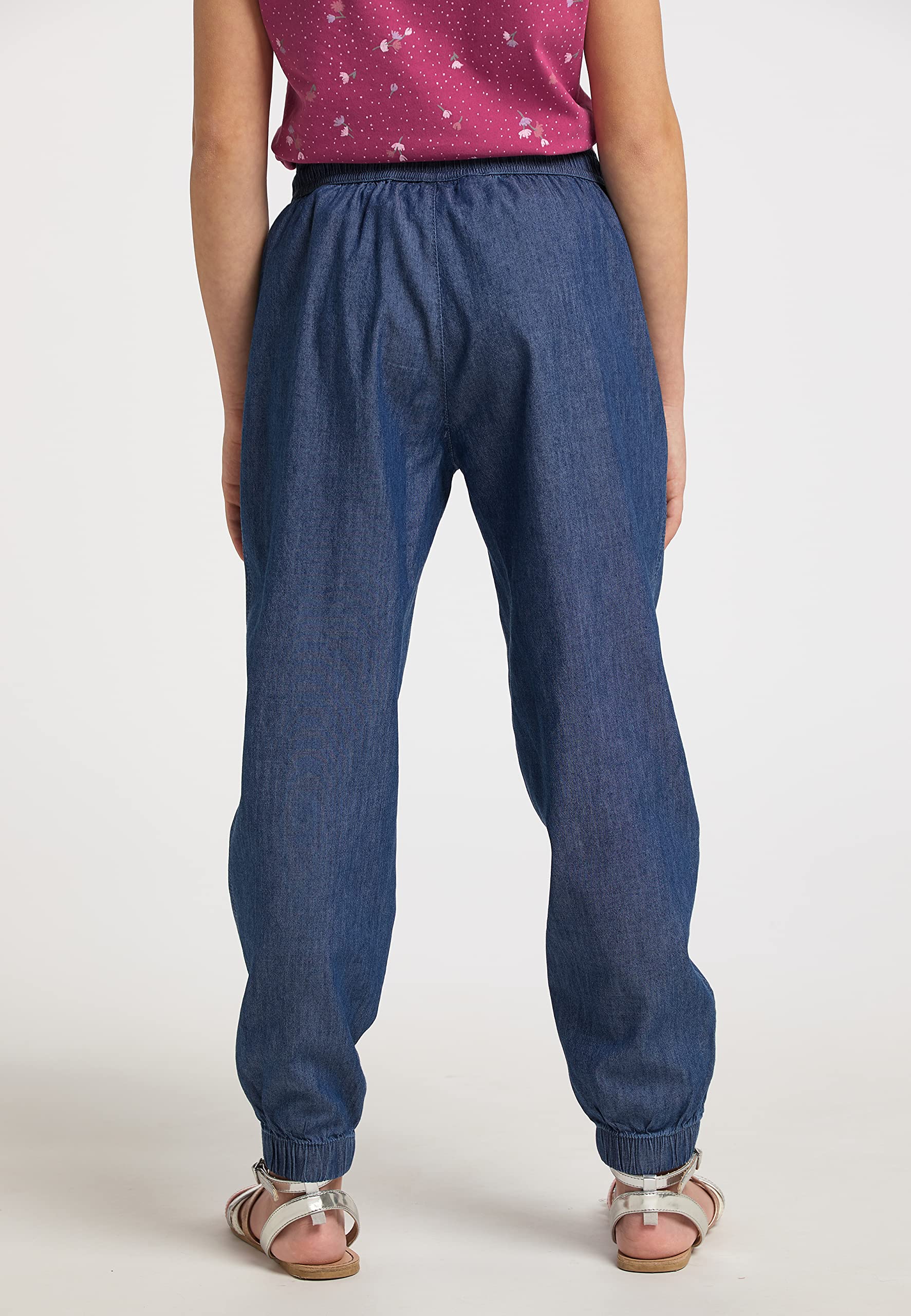 Ragwear Mädchen Hose TALIANA Denim aus Baumwoll-Viskose-Stoff, Vegan, Gummibund mit Tunnelzug und Kordel
