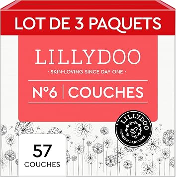 LILLYDOO Lillydoo Couches Hypoallergéniques - Taille 6 (Lot de 57)