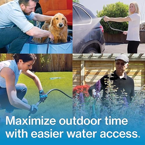 Miniatura 7 de Aquor House Hydrant V2+ - Grifo de jardín para exteriores que no genera escarcha, con conexión rápida y antisifón, 6pulgadas, polímero gris pizarra