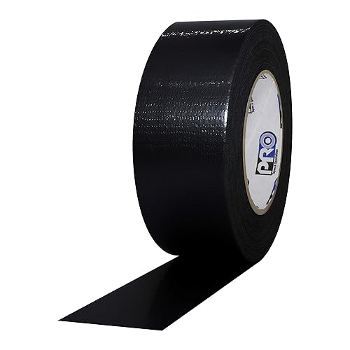 ProTapes Pro Duct 100 cinta adhesiva de tela con revestimiento de polietileno 60 yardas de largo x 2 pulgadas de ancho color negro paquete de 1
