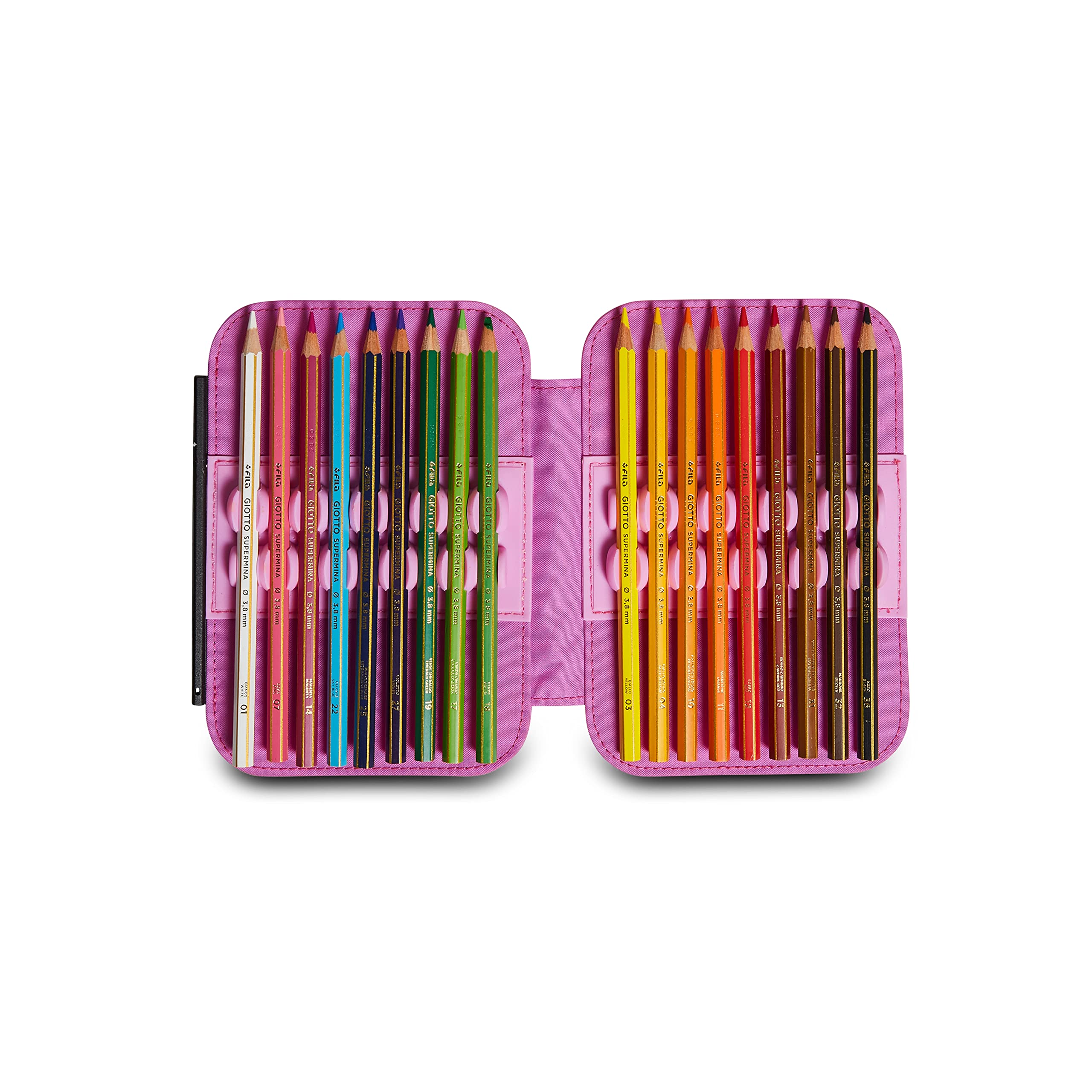 Astuccio Scuola Seven Speed Pad - Camoulove Girl Ragazza - Completo di Matite, Pennarelli - Grigio, Rosa