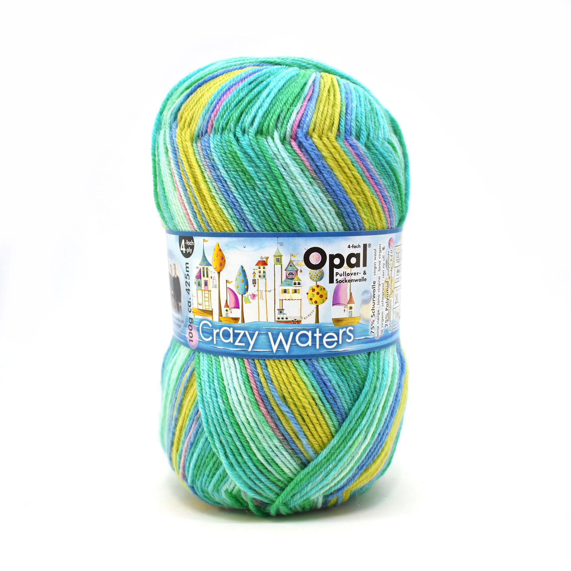 Amazon.com: Opal 4-Ply Sock Yarn, Crazy Waters Collection (11316