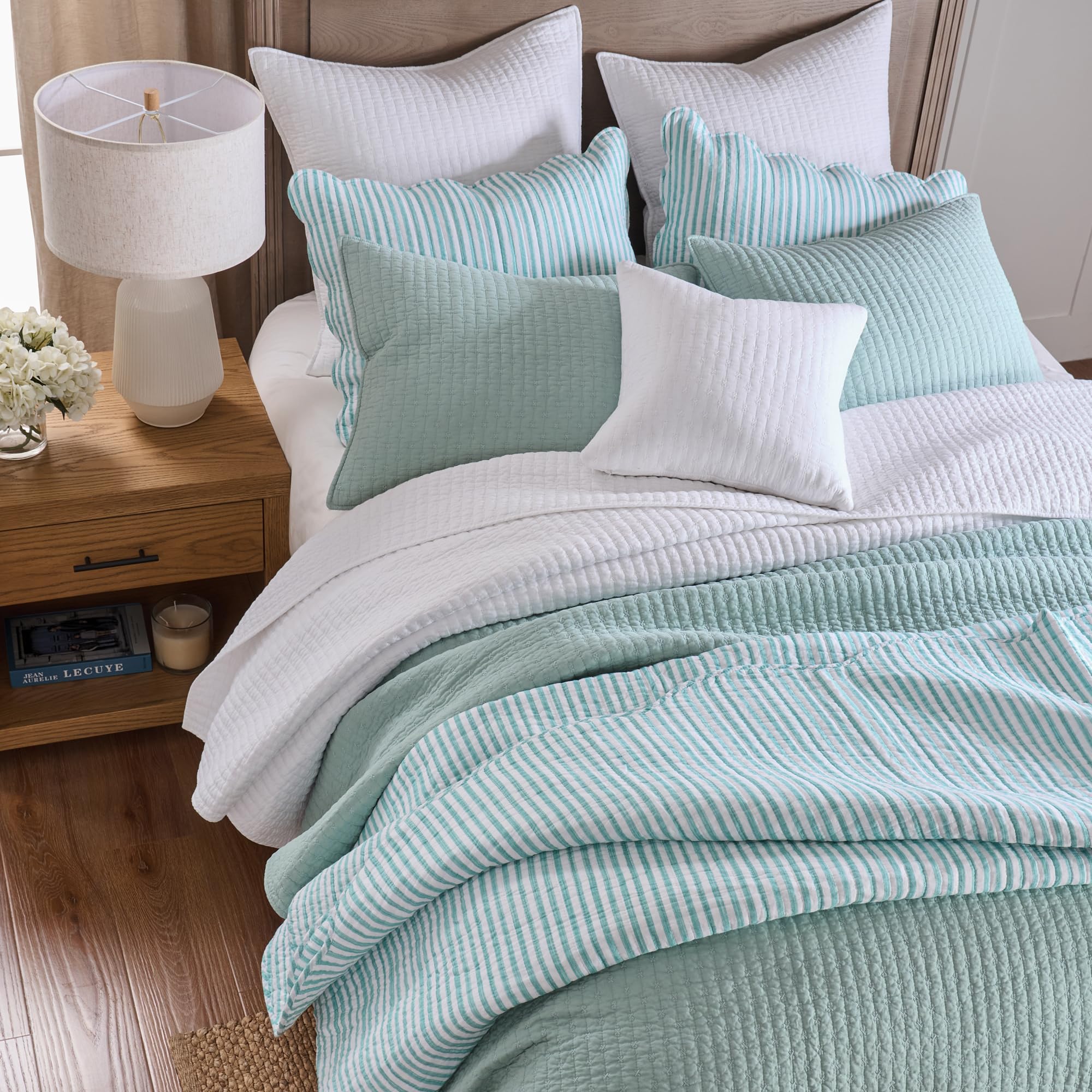 Amazon.com: Levtex Home Cross Stitch Reversible King/Cal King