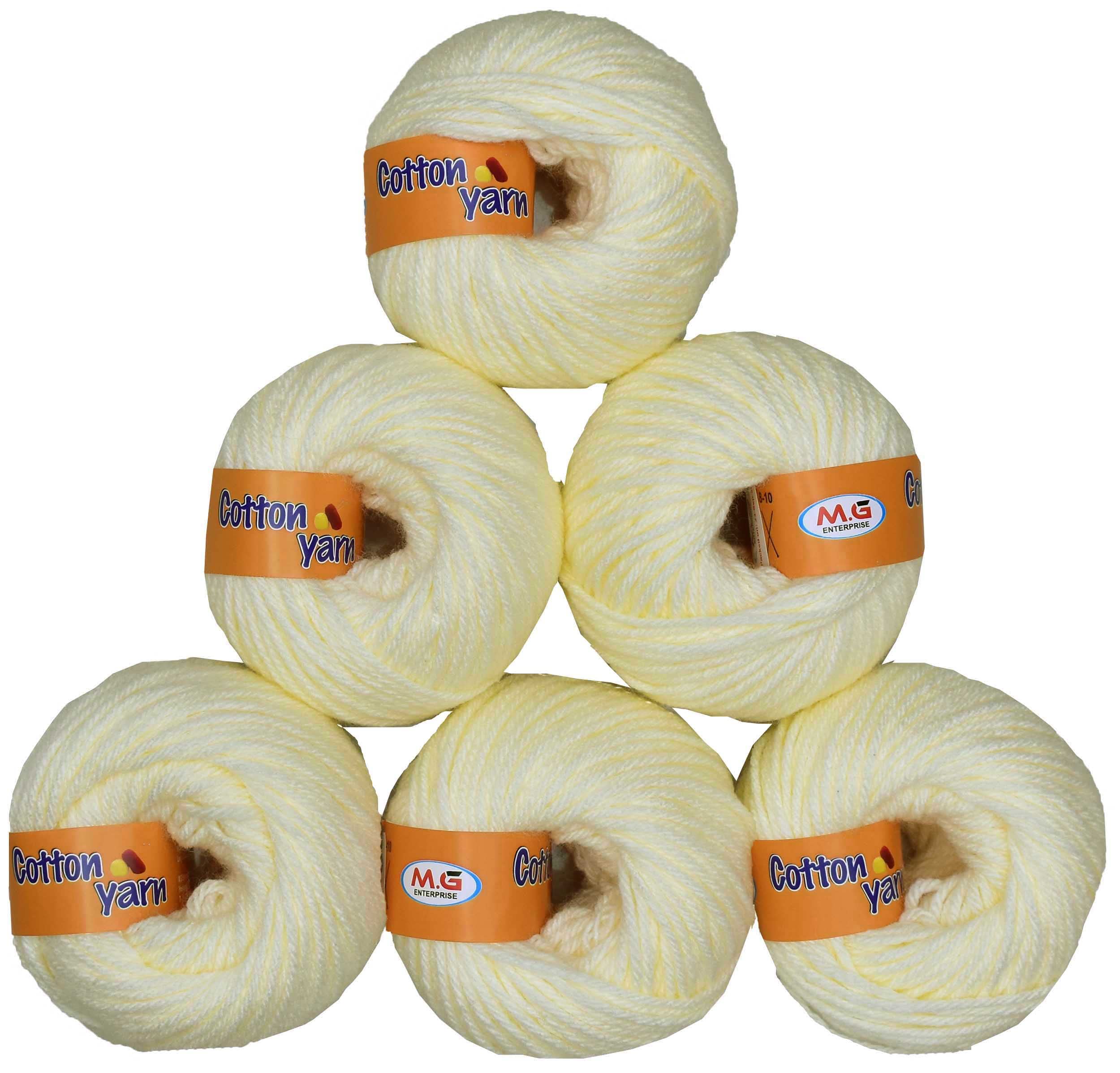 M.G ENTERPRISE Bigboos White (200) Soft fingring Crocket Yarn