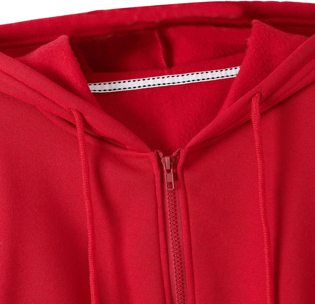 SweatyRocks Women's Long Sleeve Drawstring Full Zip Hooded Jacket Crop Sweatshirt - Image 4