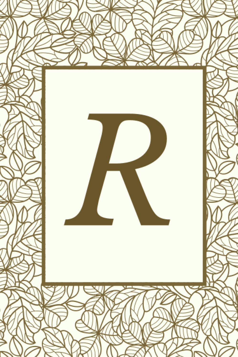 R: Monogram Initial Notebook Letter R Journal 6 x 9 inches with 120 pages