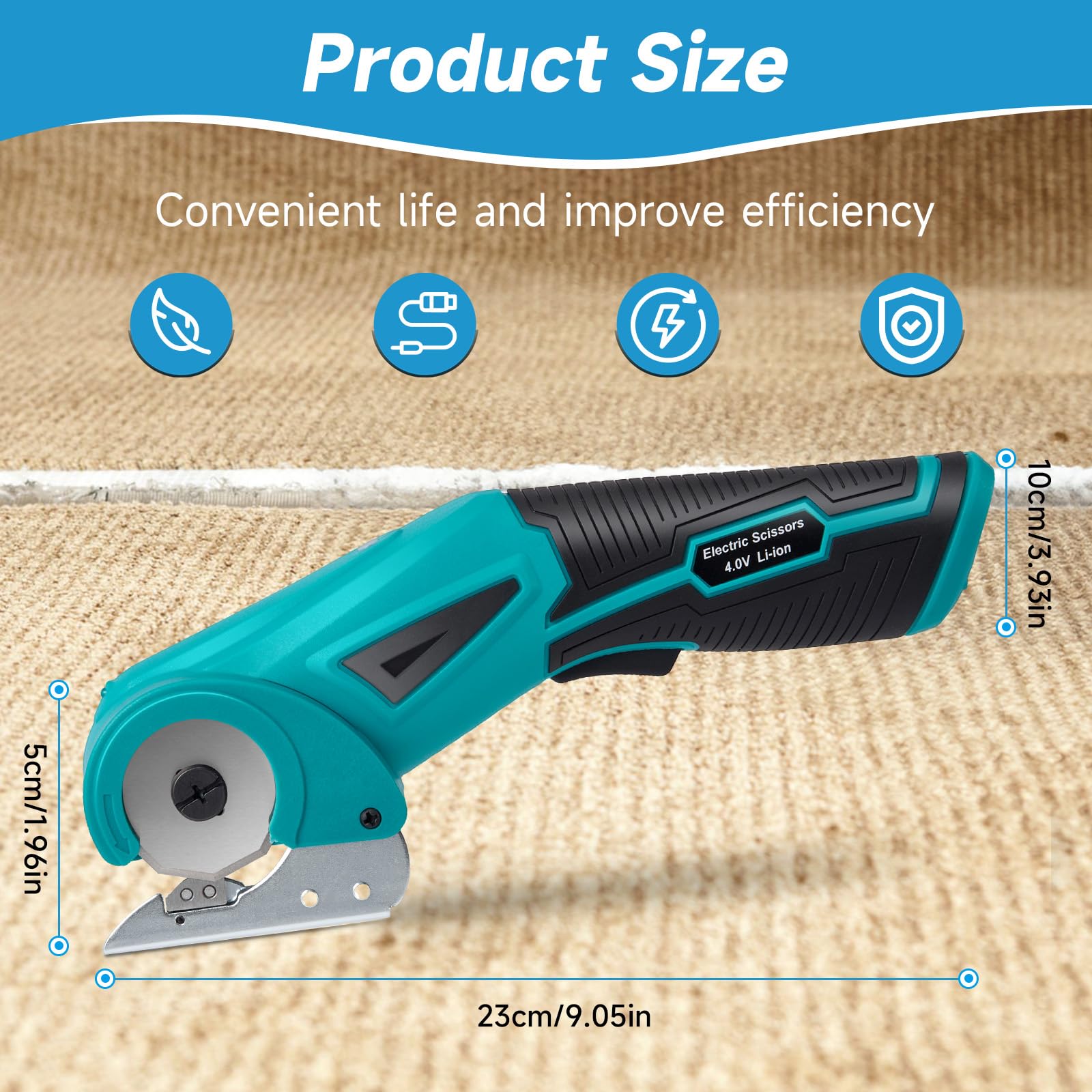 Cardboard Cutter Electric Cordless Scissors Gym Pin with 8 mm Diameter for Weight Plates 30 mm and 50 mm with Magnetic Safety Lock for Home and Professional Gyms (Blau)