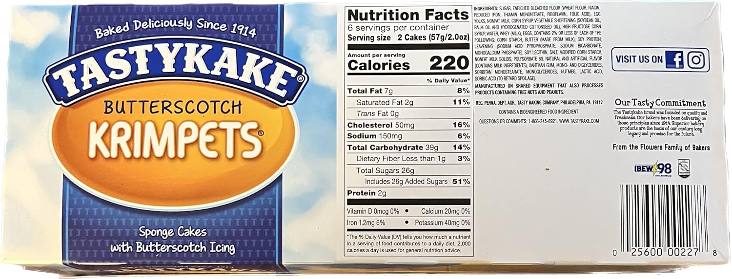 Tastykake 2 cajas de Krimpets de Butterscotch Yaxa Colombia