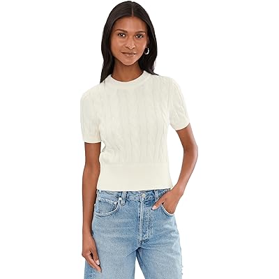 525 america Sky Cable Crew Neck Pullover chalk