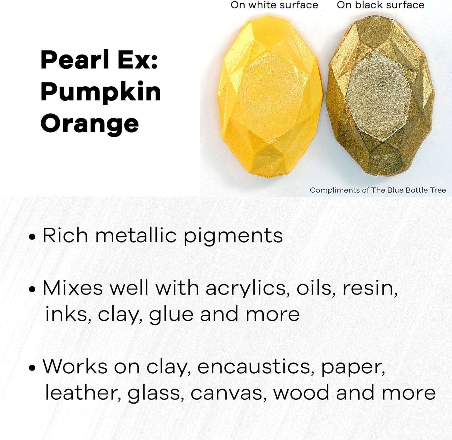Jacquard Pearl Ex Pigment Powder 4oz Pumpkin Orange - Loose Mica Powder for Epoxy Resin, Watercolors, Calligraphy Ink & Clay - Epoxy Pigment Powder - Epoxy Resin Color
