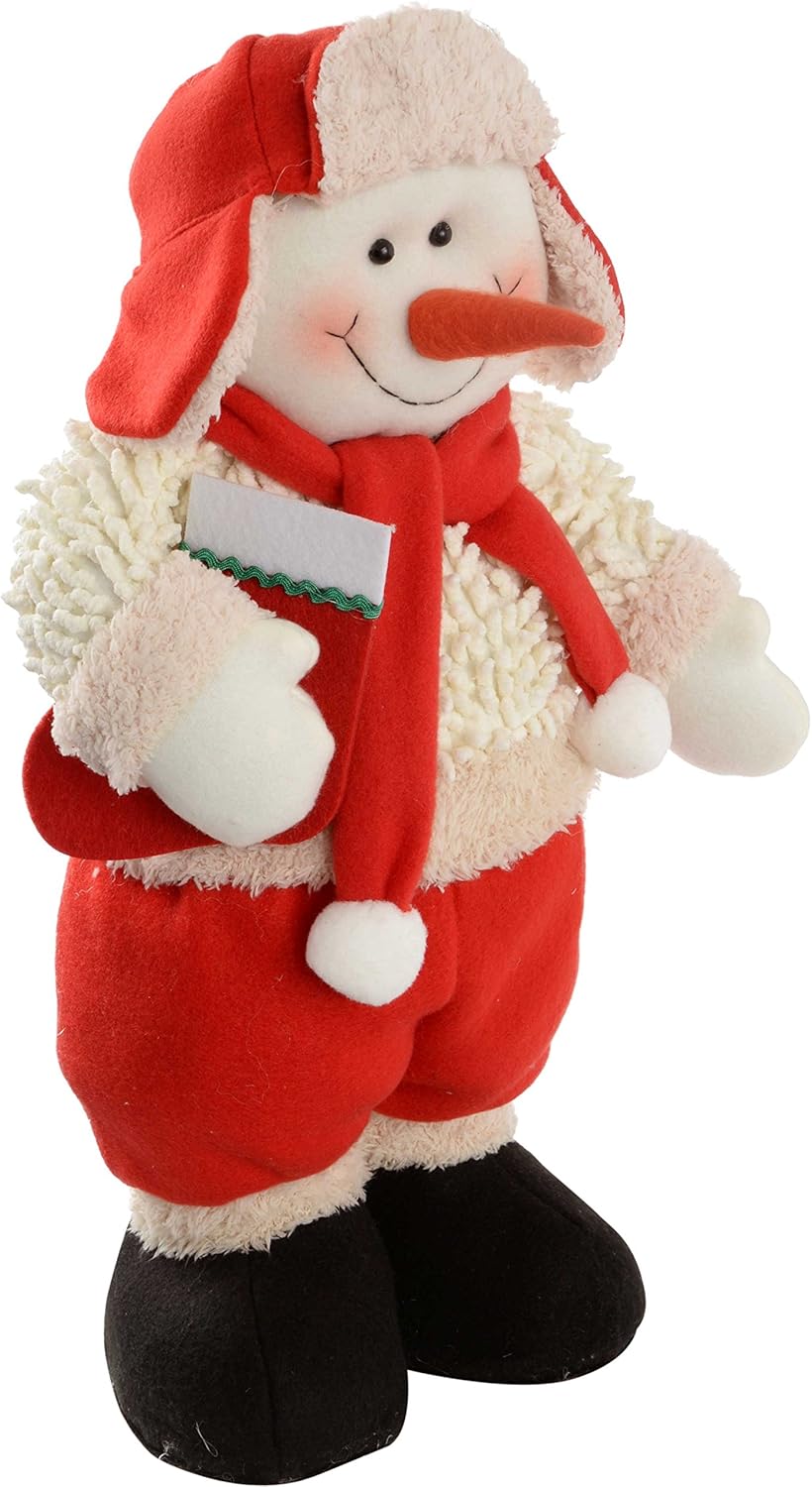 Standing Snowman Christmas Decoration - 43 cm, Multi-Colour