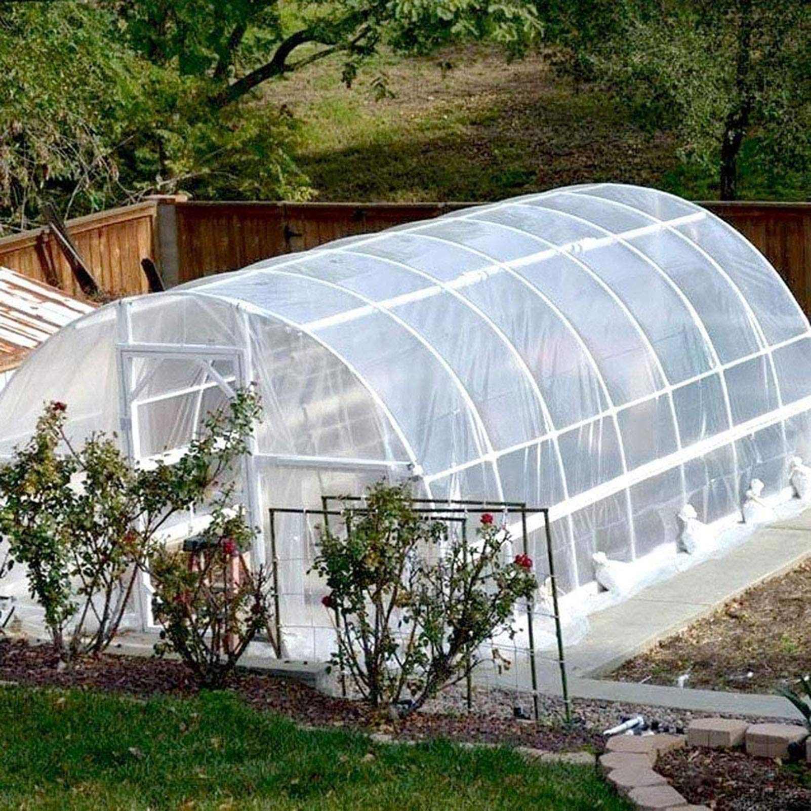 Transparente PVC Plane 1x3,5 M – Wasserdicht, Wetterfest, Mit Ösen & Seil, Für Garten, Pool, Auto