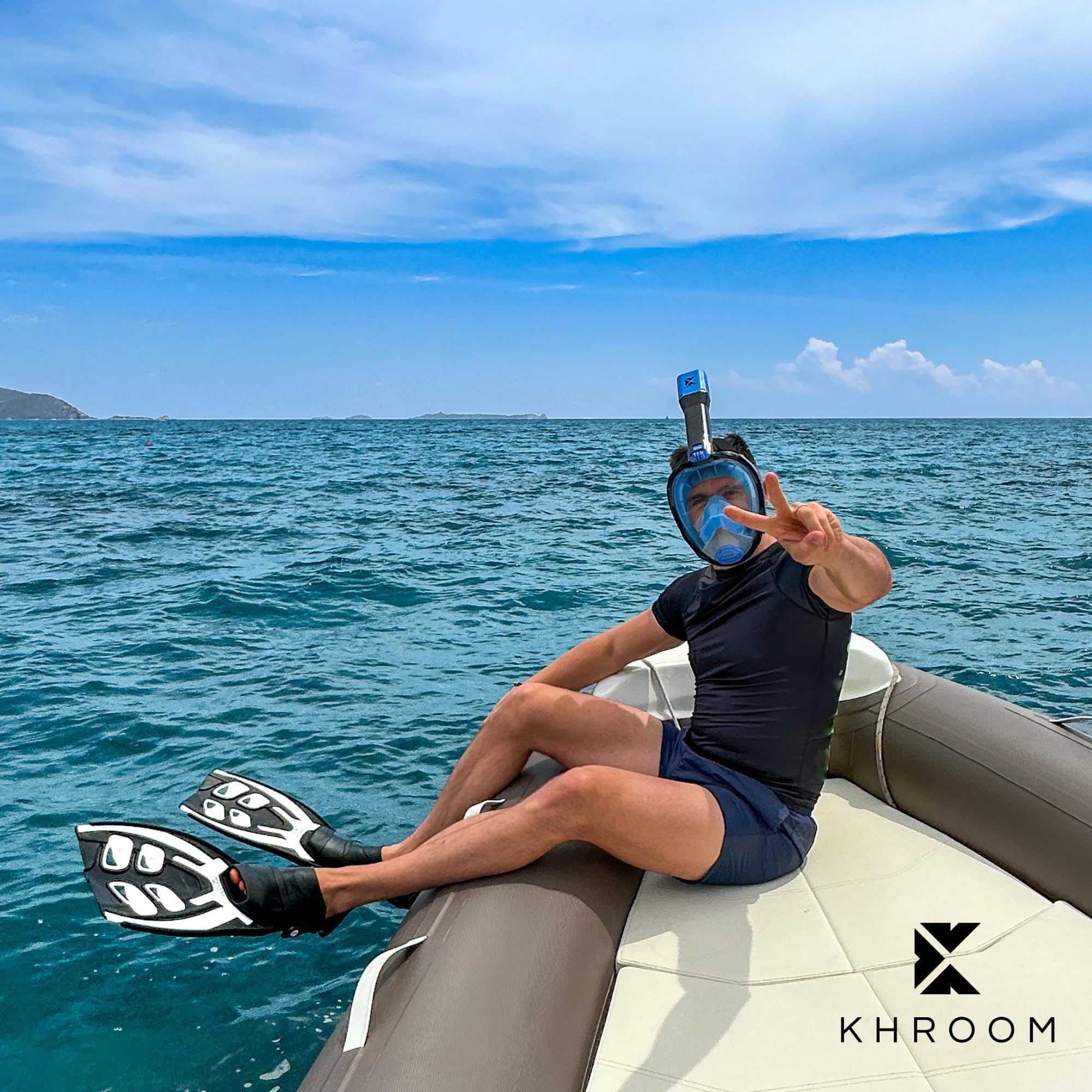 Khroom Flossen Erwachsene Gr. 36-47 - Hochwertig, Made in Italy, Schwimmflossen zum Schnorcheln & Tauchen, Unisex verstellbare Schnorchelflossen / Taucherflossen Damen & Herren