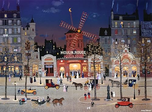 Buffalo Games Michel Delacroix Le Moulin Rouge Rompecabezas de 1000 piezas para adultos, desafiante, perfecto para noches de juego, tamaño terminado