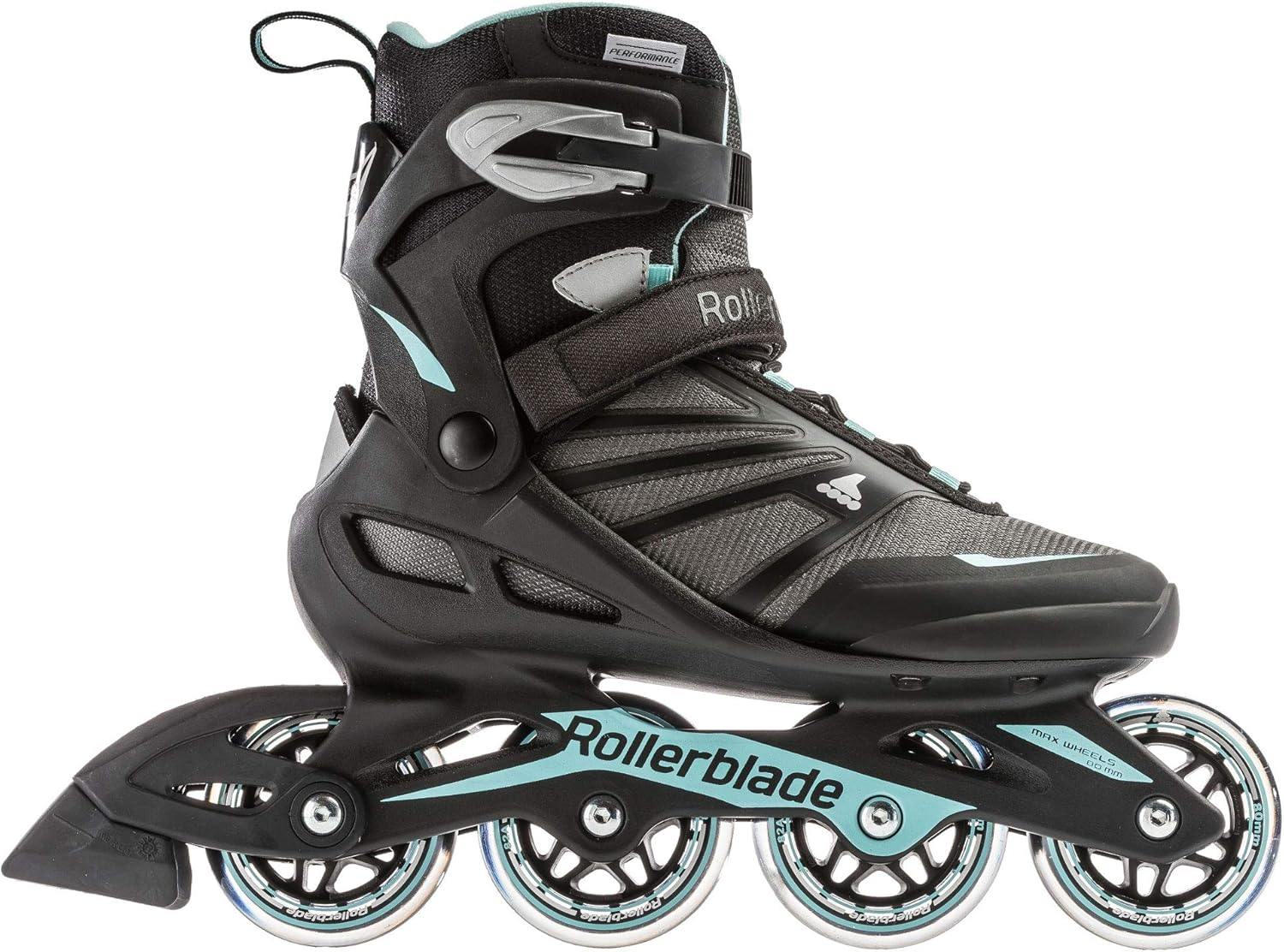 Rollerblade Zetrablade Damen Erwachsene Fitness Inlineskate Schwarz Hellblau Performance Inline