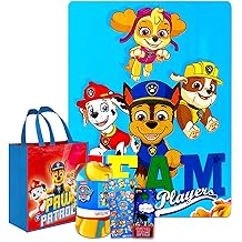 Sleepover Set for Boys and Girls - Bundle with 45 x 60 Inch Fleece Blanket, Tote Bag, More | Paw Patrol Bedroom Decor for Kids, Toddlers