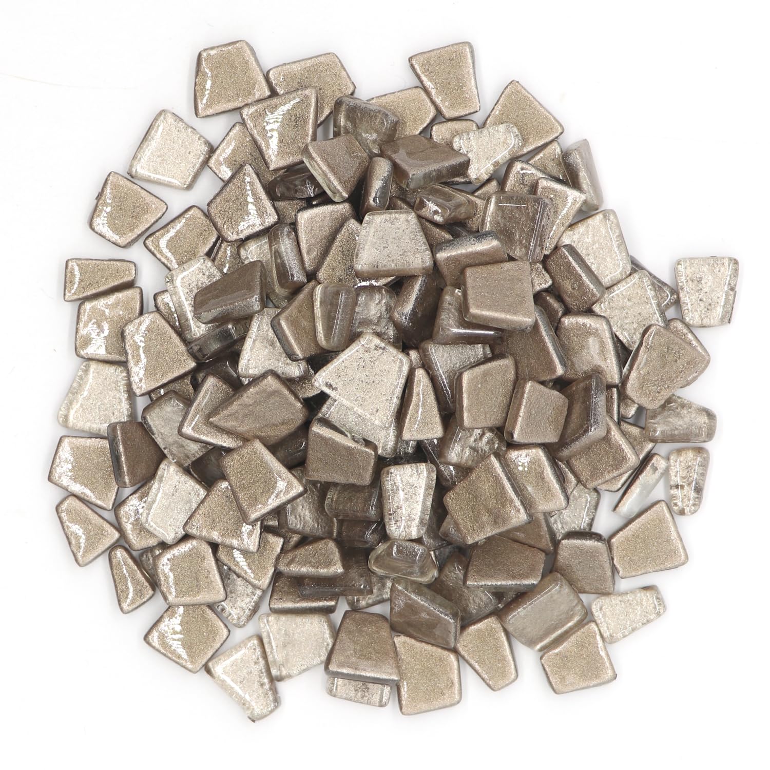 Sweven Art Mosaic Tiles, Irregular Trapezoids 10-12mm Size, 4mm Thick, Metallic Bronze Color (Pack of 200Gms)-image-36