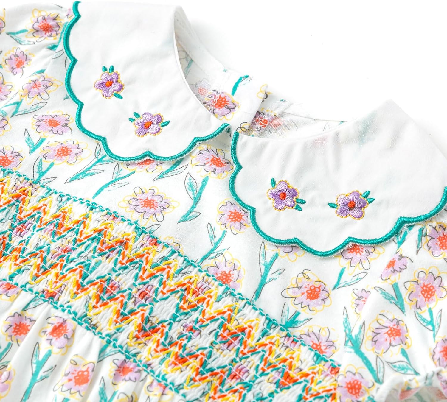 Simplee kids Baby Infant Girls Cotton Short Sleeve Summer Ruffle Romper 3-24 Months - Image 4