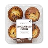 Amazon Grocery, Chocolate Chip Muffins, 14 Oz, 4 Ct, Frozen