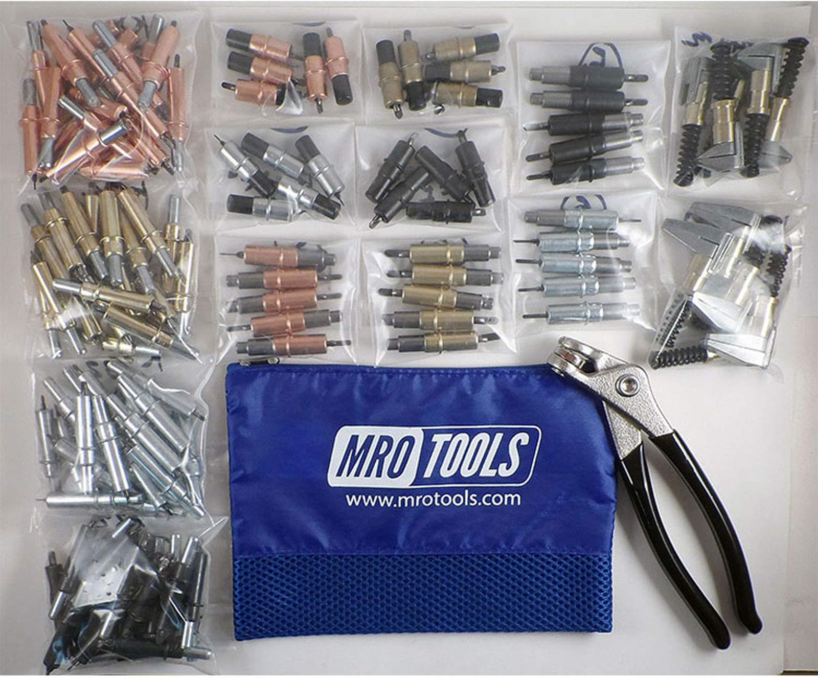 MRO Tools KSG2S25 Cleco Side-Grip Clamps – 1/2'' X 1'' – Set Of 25 With Carry Bag