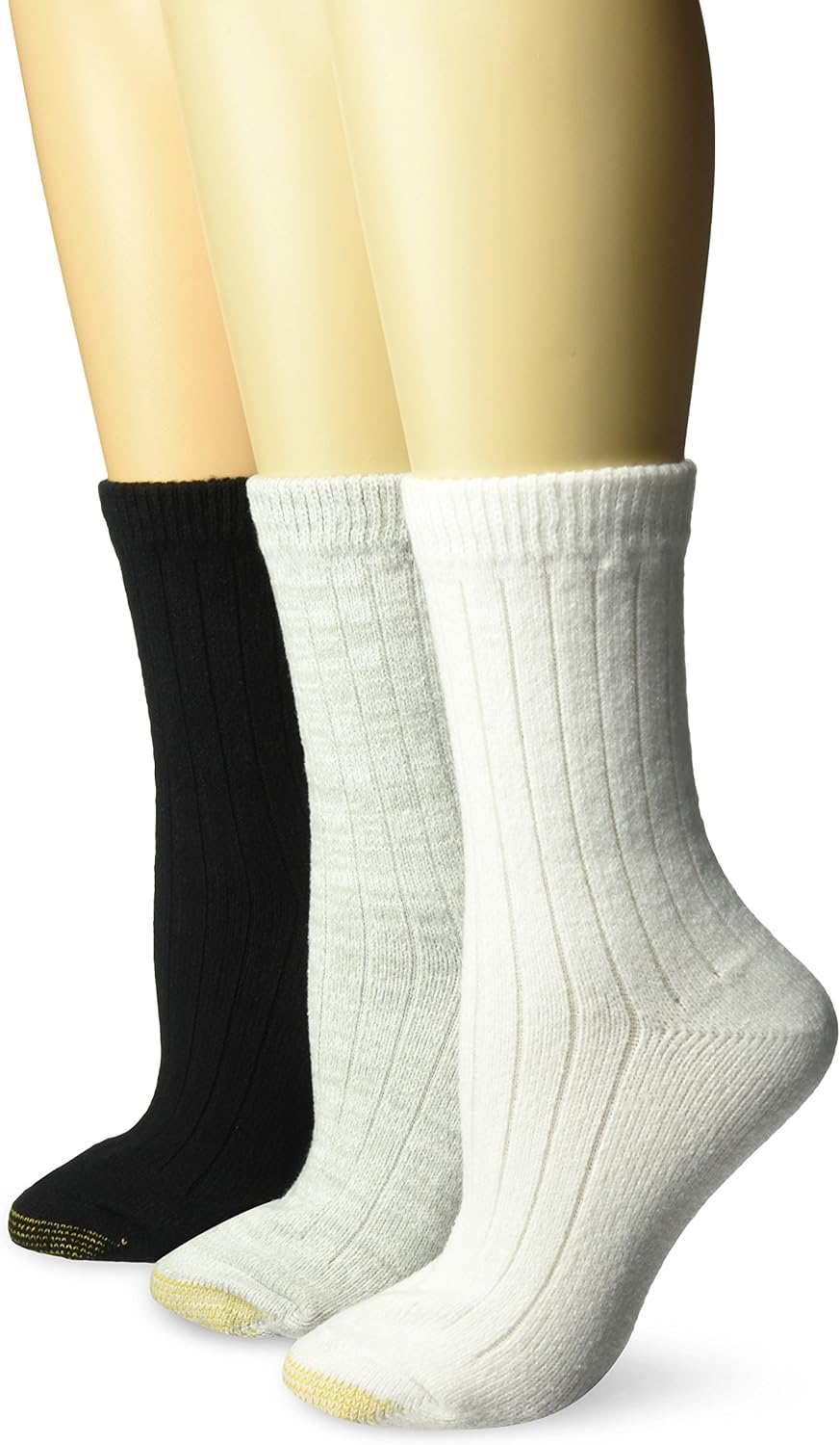 GOLDTOE Women's Ultra Soft and Cozy Crew Socks, 3-Pairs
