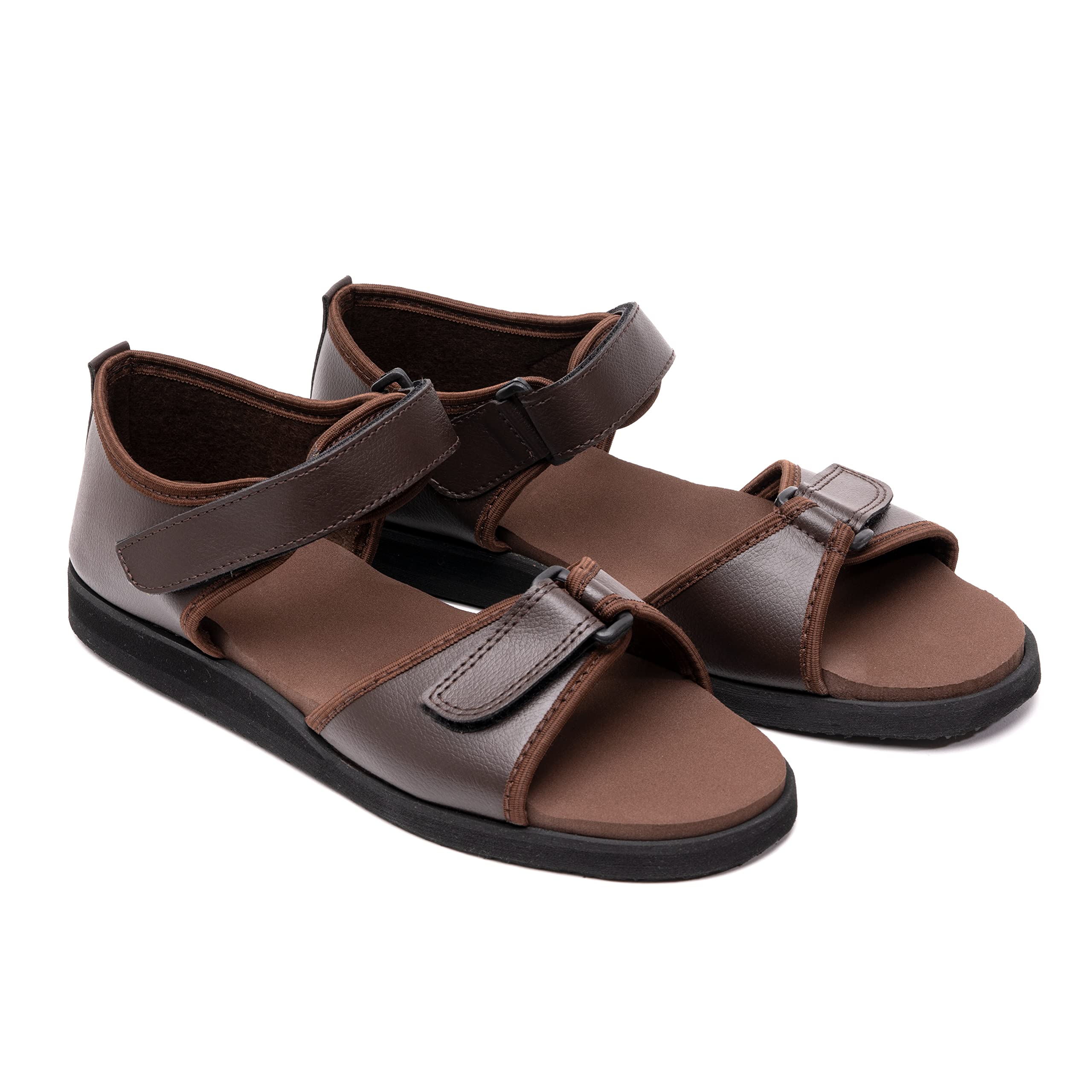 Podolite Cushioned MCP Sandals for Women | Orthpaedic cushioned Footbed with Adjustable Welcro | Lightweight, Anti-skid and Washable (Brown, numeric_5) (B0BY2V9SM3) Amazon Price History, Amazon Price Tracker