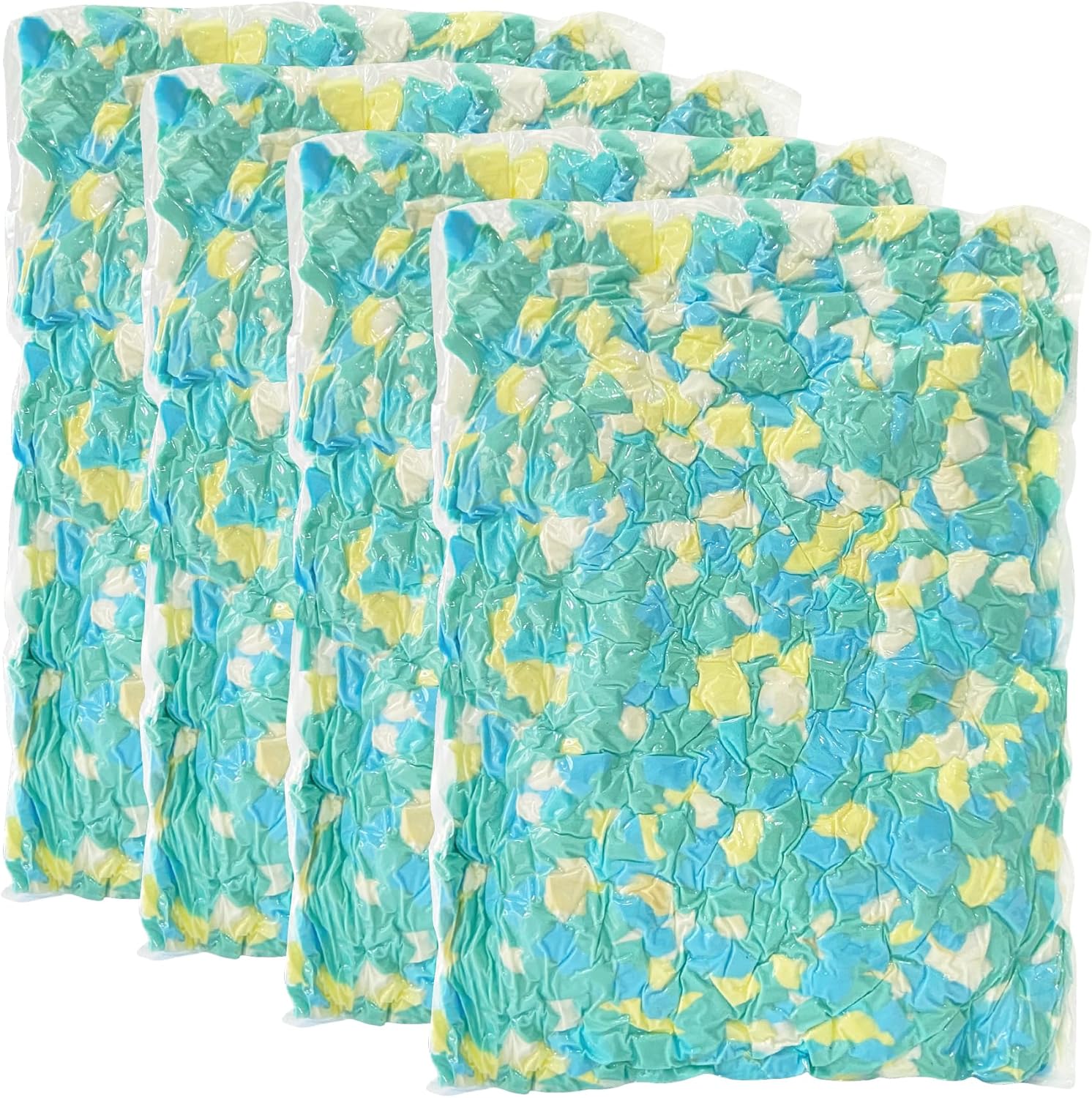 Welacer 20lbs Bean Bag Filler, Shredded Memory Foam Filling for Pillow Stuffing Cushion Arts Crafts Refill, Without Added Gel Particles, Premium Soft and Great for Stuffing (Multi Color and Shape) Multi Color 20 Pound (Pack of 1)