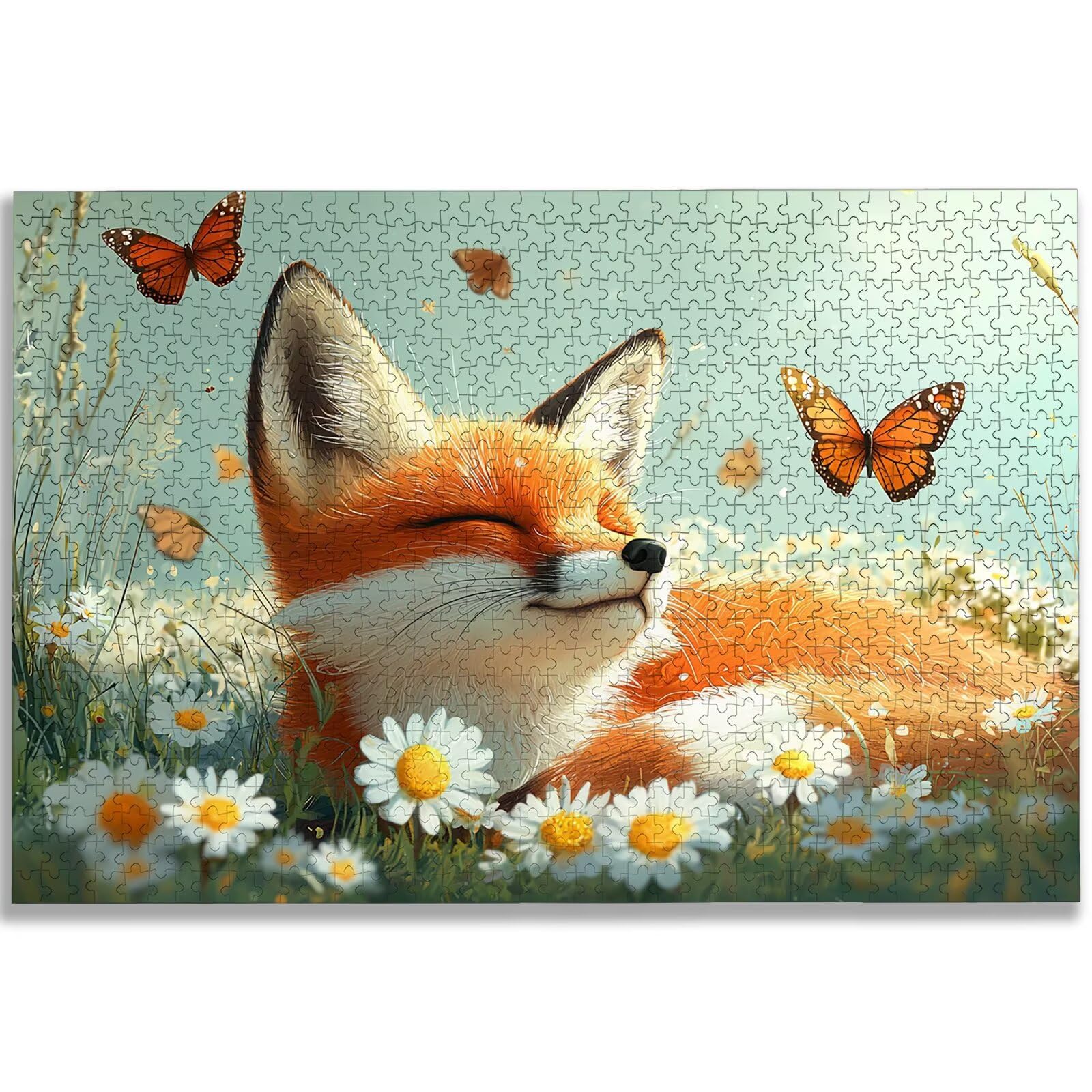Puzzle 5000 sztuk lis, puzzle kwiatowe 5000 sztuk dla dorosłych i nastolatków, drewniane puzzle z wykwintnym opakowaniem, rodzinne gry edukacyjne, dekoracje domu, prezent dla dorosłych-1683
