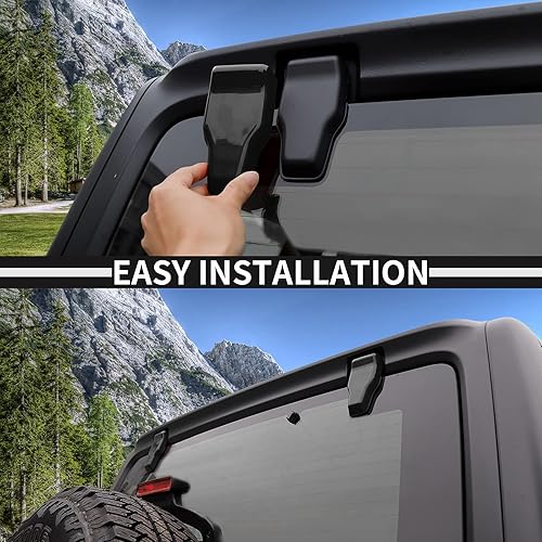 Miniatura 4 de Voodonala Cubierta de bisagra para puerta trasera derecha e izquierda para Jeep JL 2018-2024+ Jeep Wrangler JL JLU, accesorios exteriores, negro