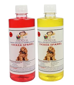 SWACCH Shampoo Specially FORMULATED for Cocker Spaniel (500ML) (Combo Pack of 2) Jasmine & Lemon
