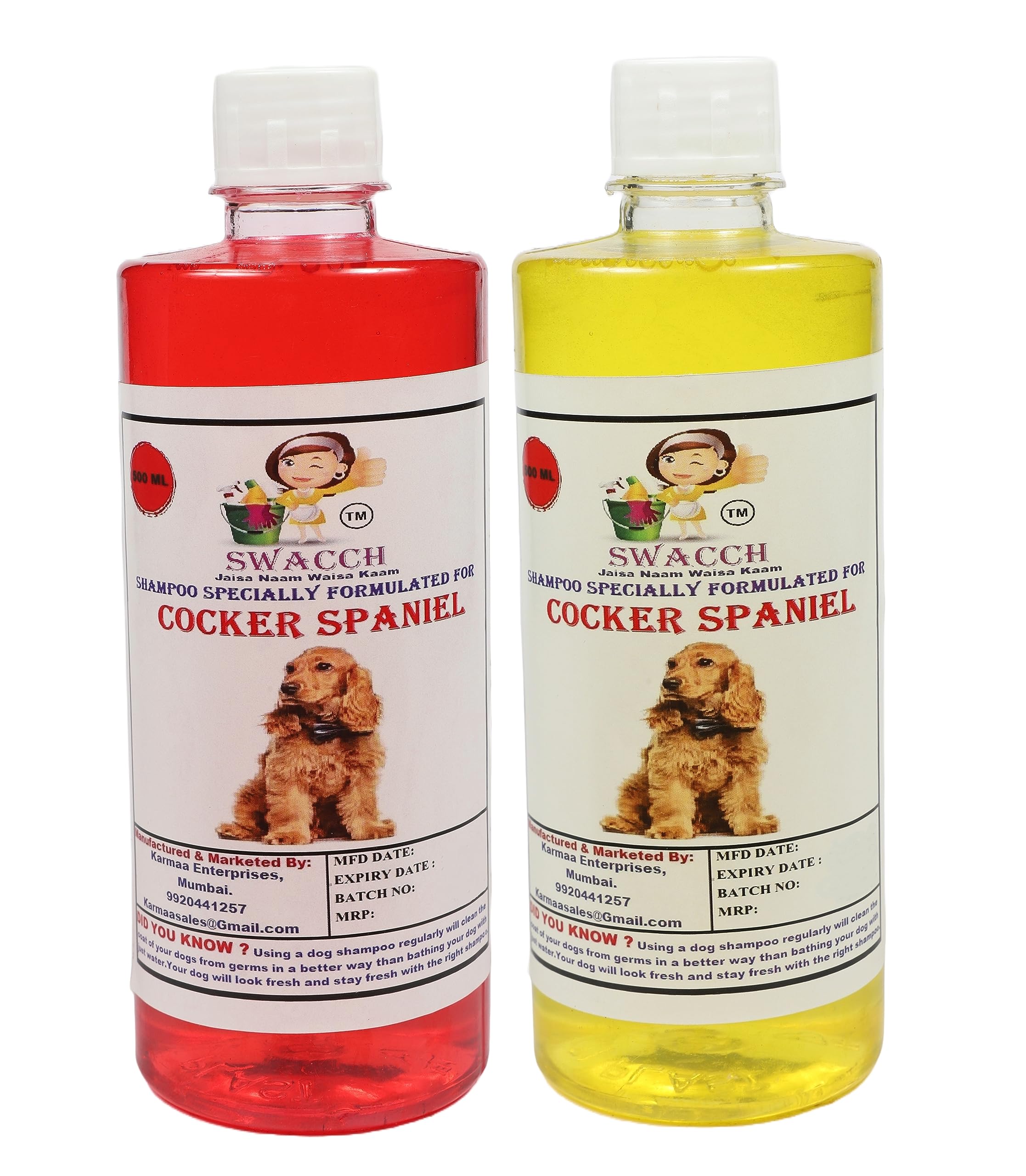 SWACCH Shampoo Specially FORMULATED for Cocker Spaniel (500ML) (Combo Pack of 2) Jasmine & Lemon (B0C2KRK93Y) Amazon Price History, Amazon Price Tracker