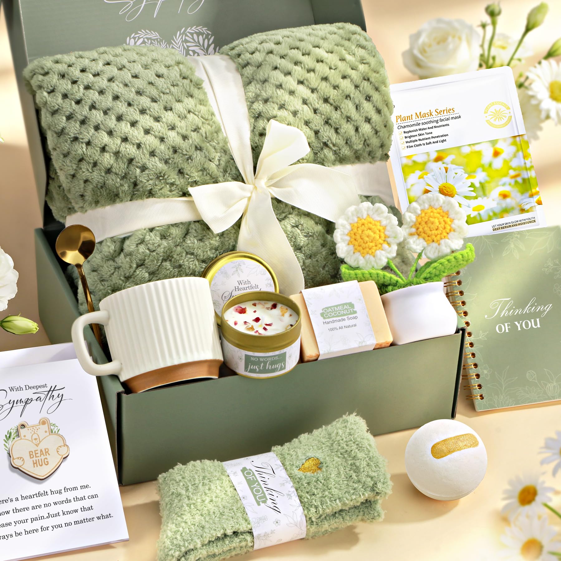 Sympathy Gift Baskets Sympathy Gifts for Loss of Loved One Mother Father Husband Mom Dad, Memorial Condolences Grief Bereavement Gifts Ideas for Loss, Miscarriage Gift Mothers Women Care Package