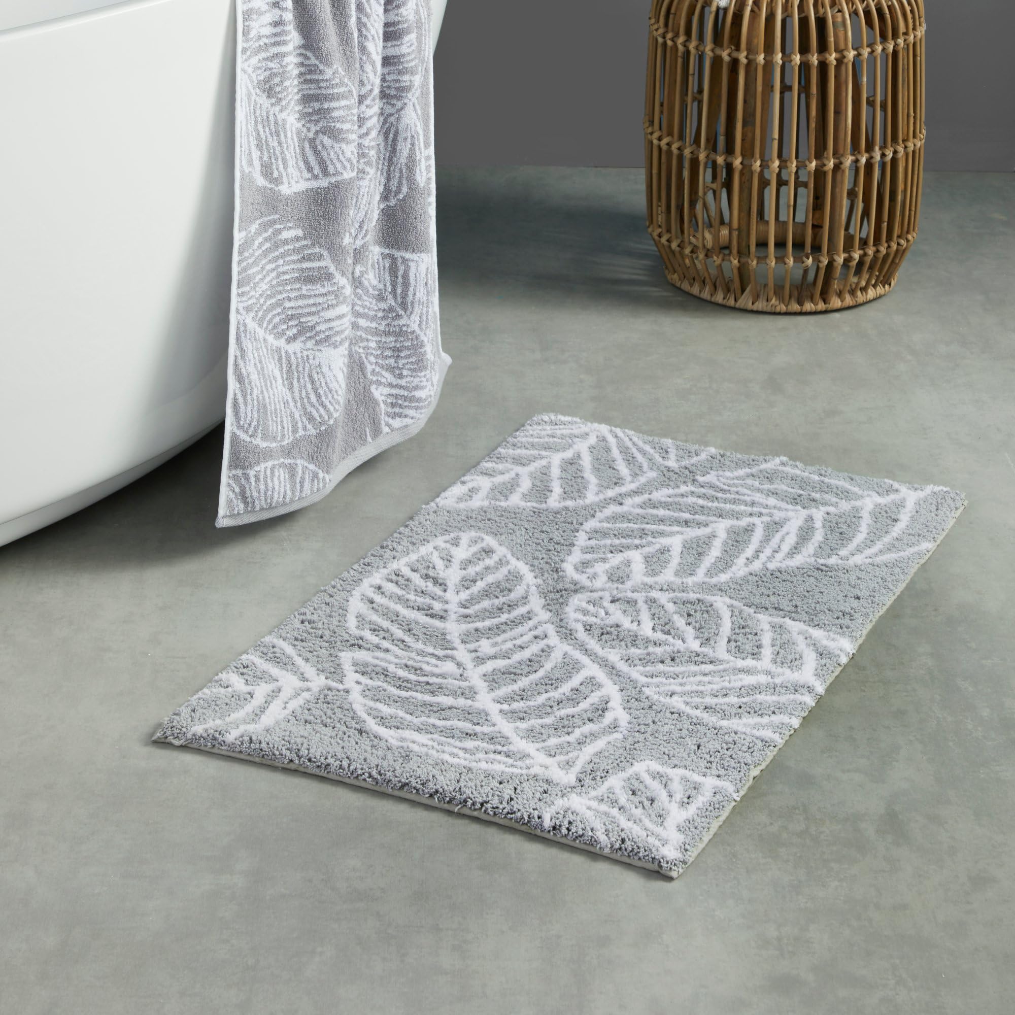 Fusion Grey Bathroom - Matteo - Bath Mat 50X80cm In