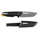 Tradesman Knife with Sheath&comma; 4” Titanium Drop Point Blade &vert; TB-H4S-40-TMK-2