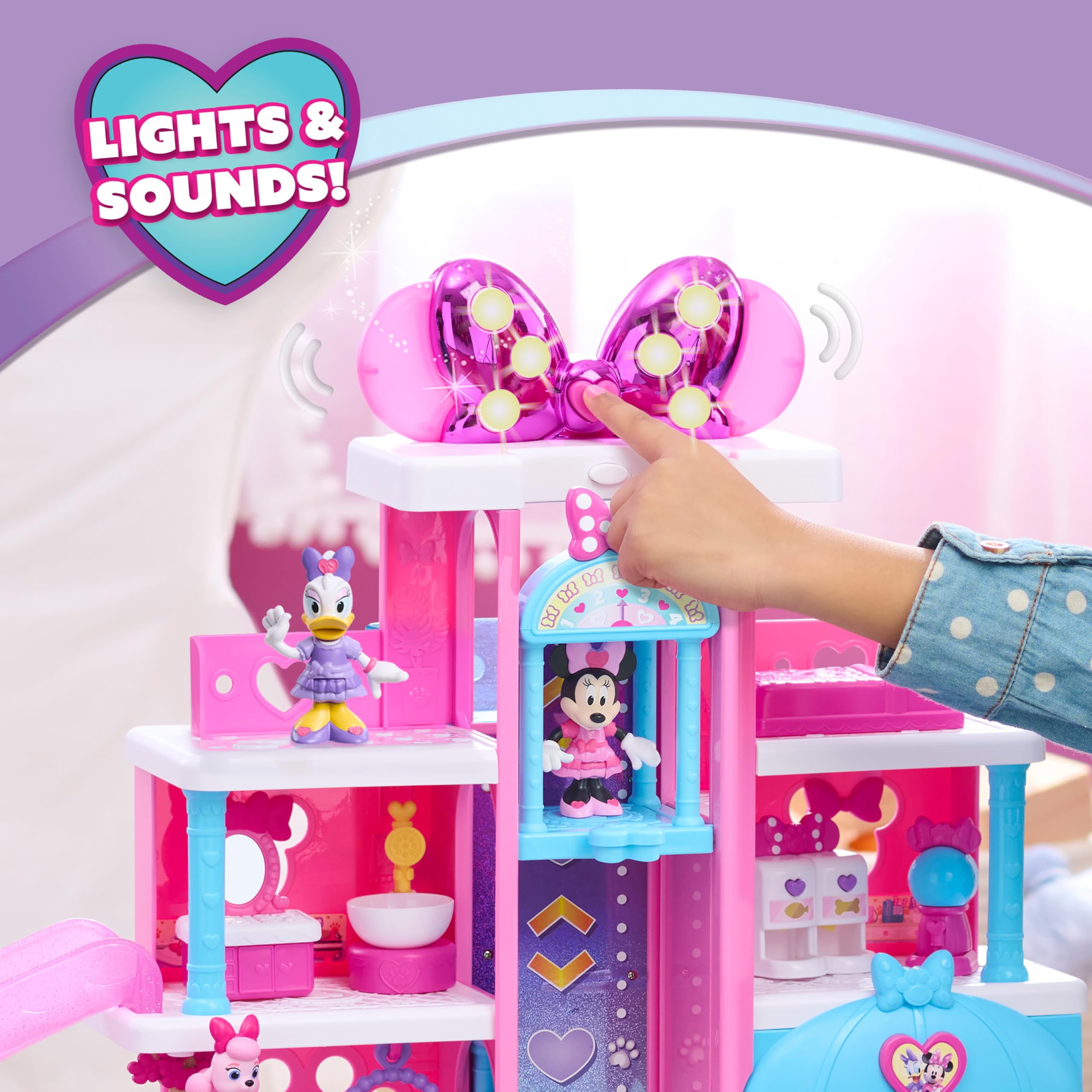 Just Play Disney Jr. Minnie Mouse - Set da gioco per animali domestici, 50 cm, 23 pezzi inclusi, dai 3 anni in su