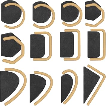 Pottery Mug Handle Molds 12Pcs Mug Handle Forms Mug Handle Making Tool for Pottery Ceramic Mug Handle Molds for Clay with Various Shapes and Sizes-Black