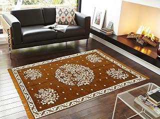 AAZEEM Velvet Carpet Rug Runner for Bedroom/Living Area/Home (5 x 7 Feet)-Pack of 1